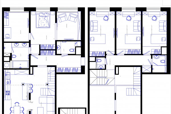 Duplex Apartment Design in a Classic Style 047
