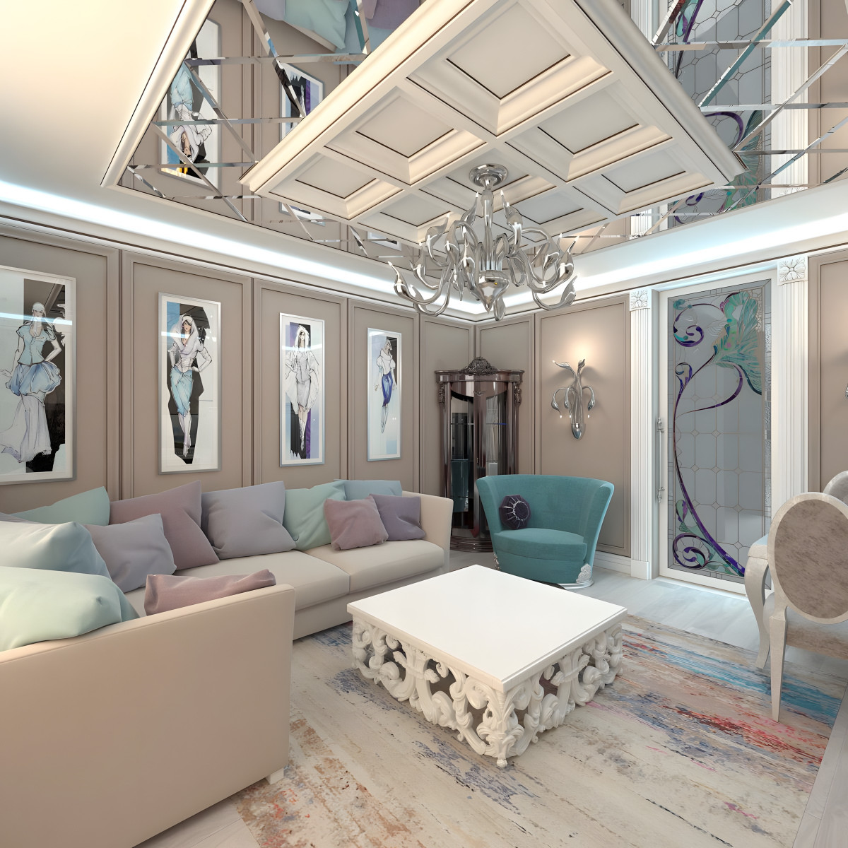 Neoclassical living room