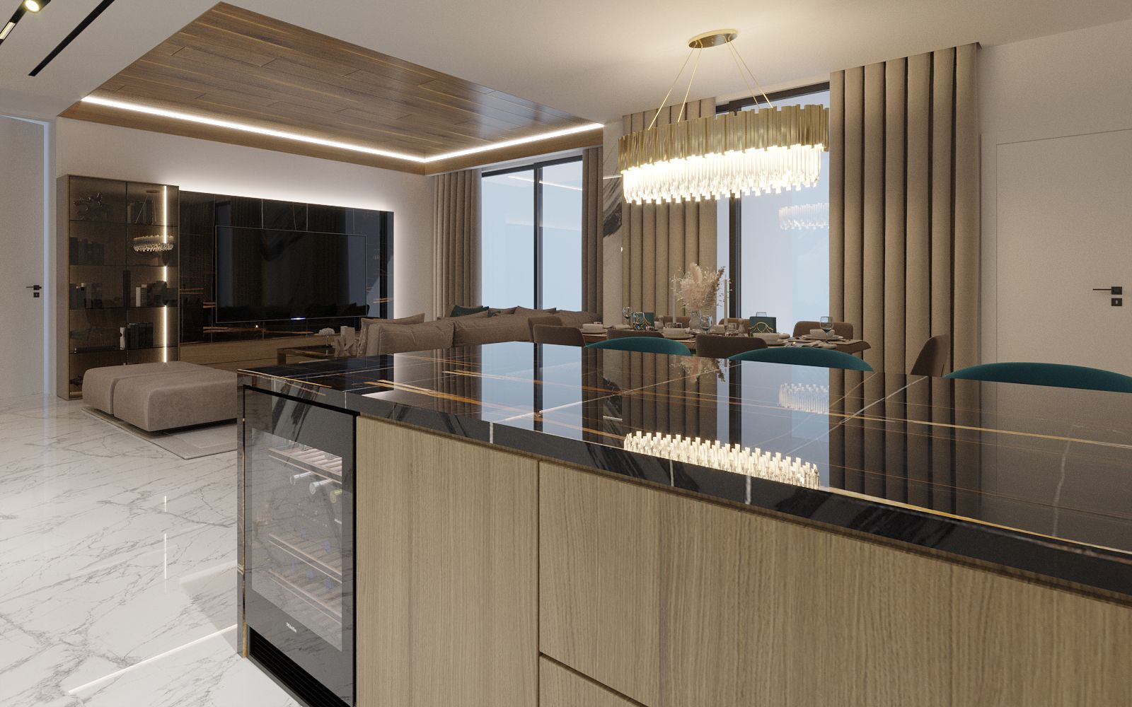Penthouse and Apartment Design in Limassol, Cyprus | Maria Green ... - Penthouse Green Interior Design