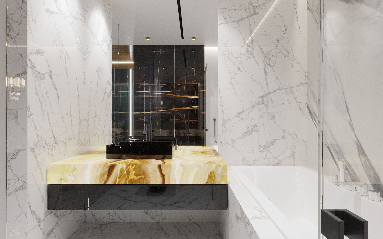 Beautiful view of Sustainable Penthouse Apartment Building Architecture