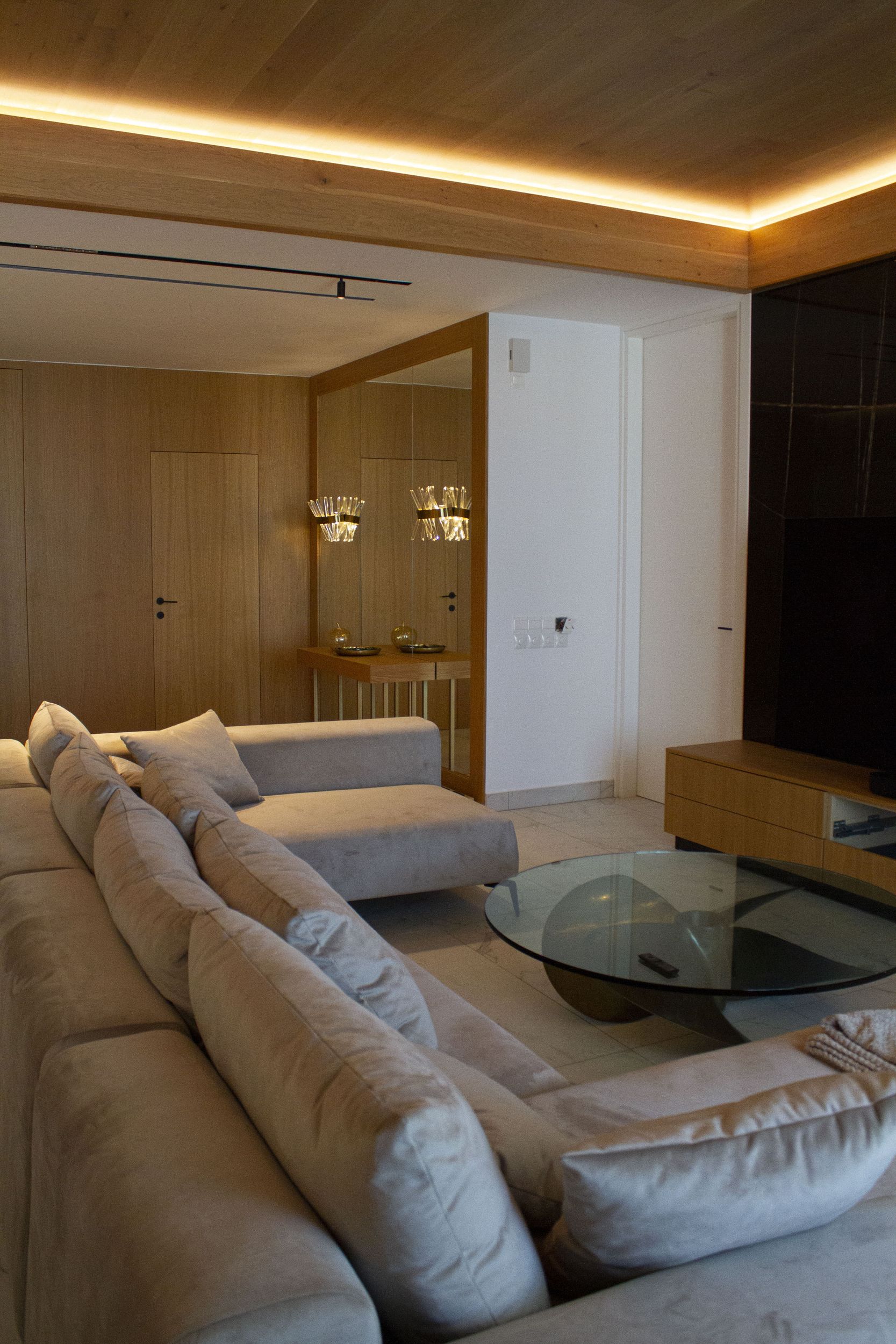 Illustration of Green Penthouse Apartment With Modern Design