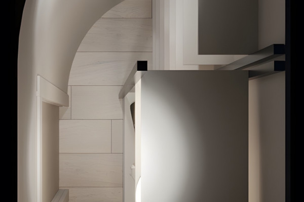 Three-room apartment design in eco-style 026