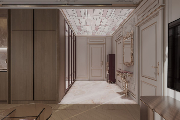 Apartment design in Art Nouveau style 019