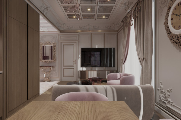 Apartment design in Art Nouveau style 013