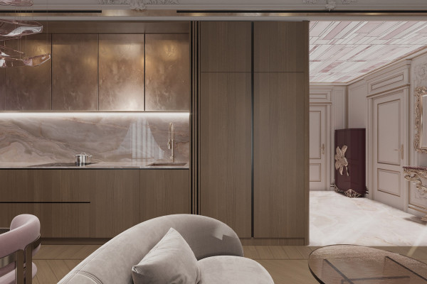 Apartment design in Art Nouveau style 010