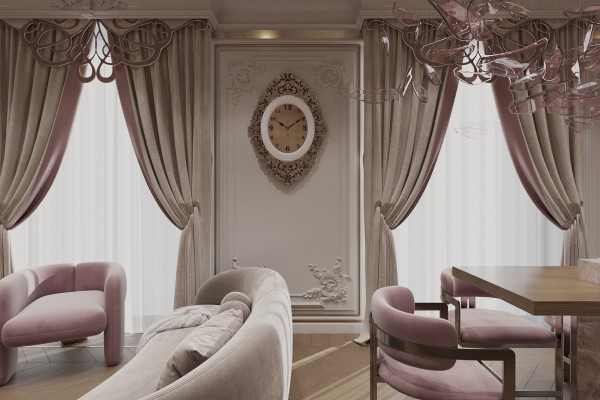 Apartment design in Art Nouveau style 08