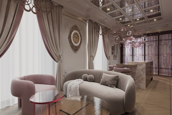 Apartment design in Art Nouveau style 03