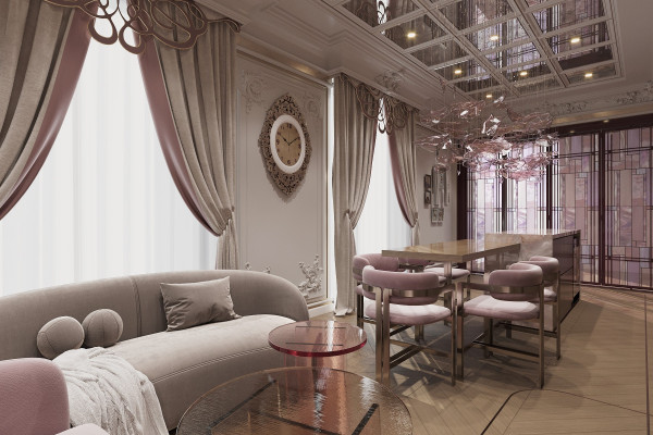 Apartment design in Art Nouveau style 02
