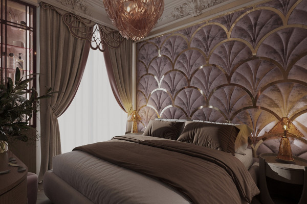 Apartment design in Art Nouveau style. Video