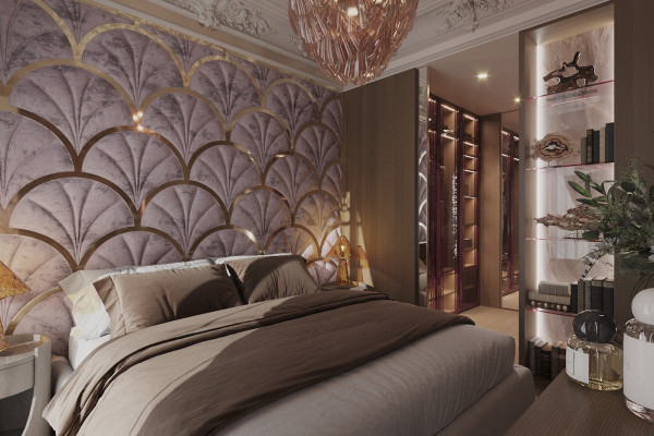 Apartment design in Art Nouveau style 024