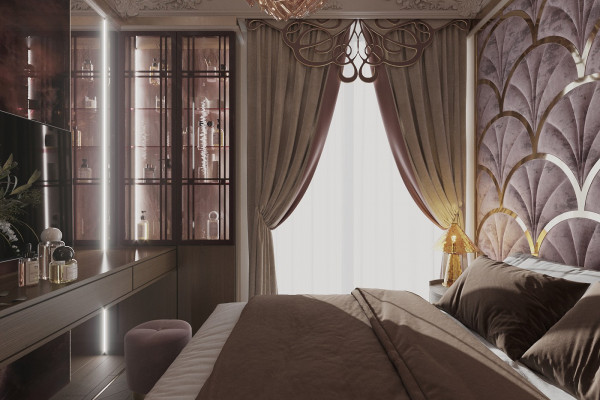 Apartment design in Art Nouveau style 027