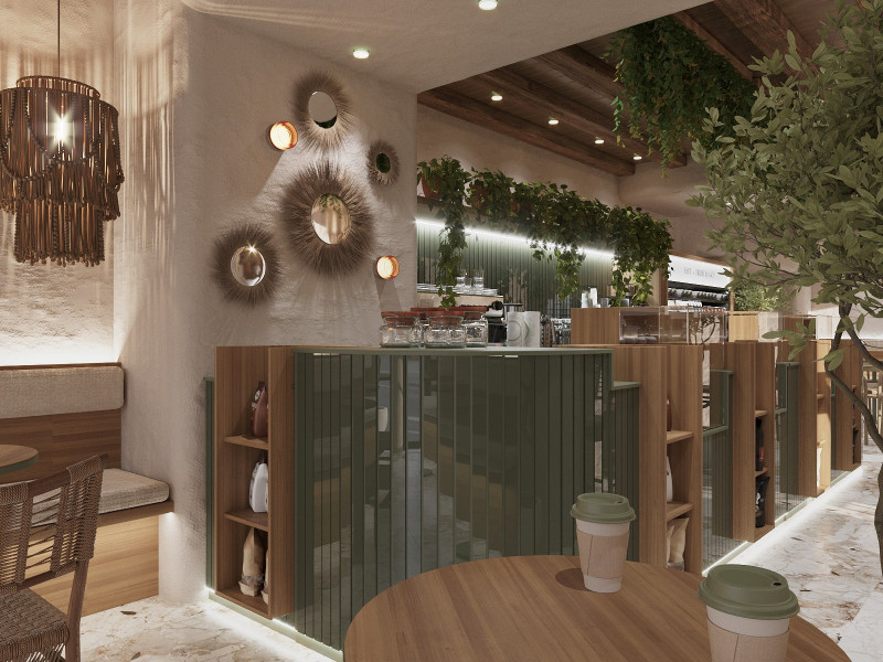 Eco-Style Cafe Design in Monaco