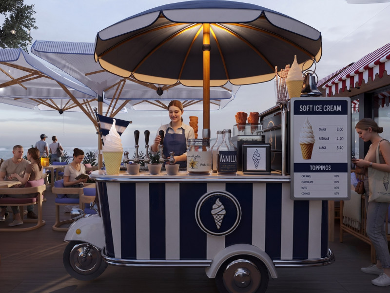 Design of the family-friendly Italian restaurant “Pinocchio”