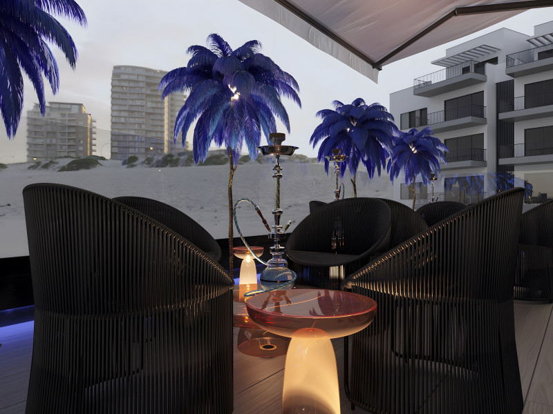 Luxury lobster restaurant CORA design in Limassol